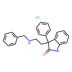 Indol-2(3h)-one, 3-(2-benzylamino)ethyl-3-phenyl-, hydrochloride