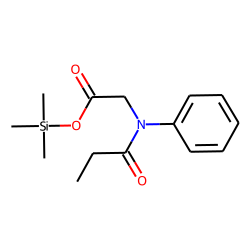 Phenylpropionylglycine, TMS # 1