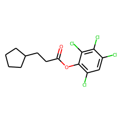 3-Cyclopentylpropionic acid, 2,3,4,6-tetrachlorophenyl ester