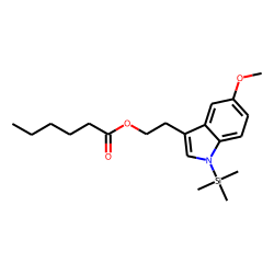 Indole, 3-(2-hexanoyloxyethyl), 5-methoxy, TMS