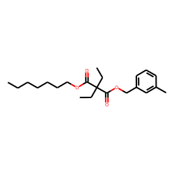Diethylmalonic acid, heptyl 3-methylbenzyl ester