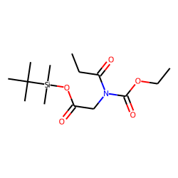 Propionyl glycine, ethoxycarbonylated, TBDMS