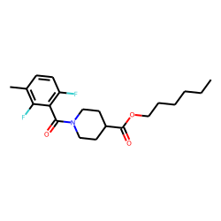 Isonipecotic acid, N-(2,6-difluoro-3-methylbenzoyl)-, hexyl ester