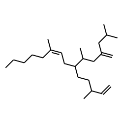 2,10,14-trimethyl-6-methylene-7(3-methyl-pent-4-enyl)-pentadec-9-ene