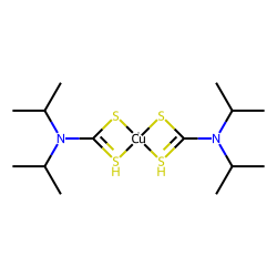Bis(diisopropyldithiocarbamate)copper complex