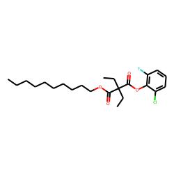 Diethylmalonic acid, 2-chloro-6-fluorophenyl decyl ester