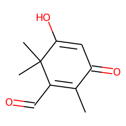 2,4,4-Trimethyl-3-carboxaldehyde-5-hydroxy-2,5-cyclohexadiene-1-one