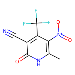 Nicotinonitrile, 2-hydroxy-6-methyl-5-nitro-4-(trifluoromethyl)-, (keto form)