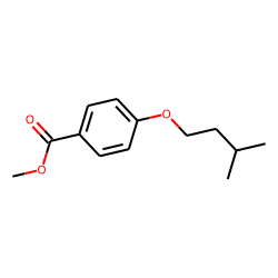 Benzoic acid, 4-(3-methylbutyl)oxy-, methyl ester