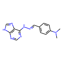 Benzaldehyde, p-(dimethylamino)-, 9h-purin-6-yl hydrazone