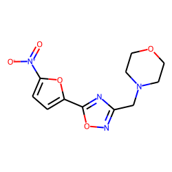 Oxadiazole, 1,2,4-, 3-(morpholinomethyl)-5-(5-nitrofuran-2-yl)-