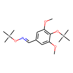 Benzaldehyde, 4-hydroxy-3,5-dimethoxy, oxime, bis-TMS