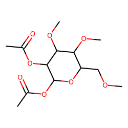 3,4,6-Trimethyl-1,2-diacetylglucoside (B)