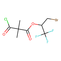 Dimethylmalonic acid, monochloride, 1-bromo-3,3,3-trifluoroprop-2-yl ester