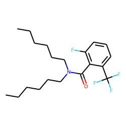 2-Fluoro-6-trifluoromethylbenzamide, N,N-dihexyl-