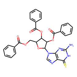 9H-purine-6(1h)-thione, 2-amino-9-beta-d-ribofuranosyl-, 2',3',5'-tribenzoate