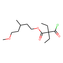 Diethylmalonic acid, monochloride, 5-methoxy-3-methylpentyl ester
