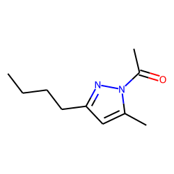 Pyrazole, 3(5)-butyl-5(3)-methyl, 1-acetyl