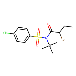 N-(2-Bromobutyryl)-4-chloro-benzenesulfonamide, N-trimethylsilyl-