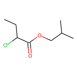 Butanoic acid, 2-chloro, 2-methylpropyl ester