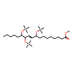 10-Octadecenoic acid, 9,12,13-tris-hydroxy, TMS, methyl ester, # 1