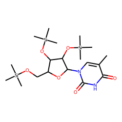 5-Methyluridine, tris(trimethylsilyl) deriv.