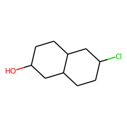 2«beta»-hydroxy-6«beta»-chloro-trans-decalin