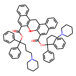1-Piperidinebutanol, alpha,alpha-diphenyl-, pamoate