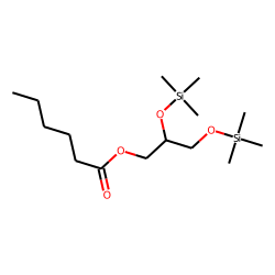 Hexanoic acid, 2,3-bis-(OTMS) propyl ester («alpha»-glyceryl caproate)