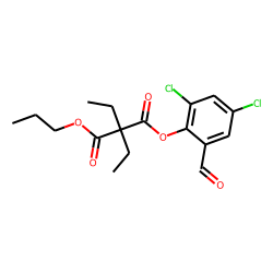 Diethylmalonic acid, 2,4-dichloro-6-formylphenyl propyl ester