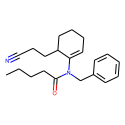1-(N-Benzyl-N-pentanoyl)amino-6-(2-cyanoethyl)cyclohexene