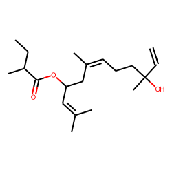 (E)-3-Hydroxyfarnesa-1,6,10-trien-9-yl 2-methylbutyrate