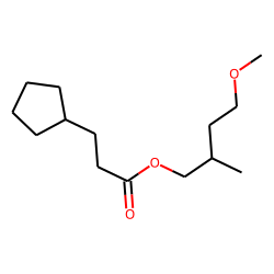 3-Cyclopentylpropionic acid, 4-methoxy-2-methylbutyl ester