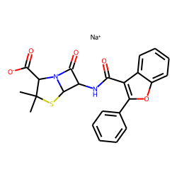 2-Phenyl-3-benzofuranyl penicillin, sodium salt