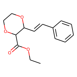 1,4-Dioxan-2-carboxylic acid, 3-(2-phenylethenyl), ethyl ester, (E)