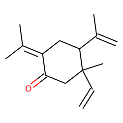 Cyclohexanone, 5-ethenyl-5-methyl-4-(1-methylethenyl)-2-(1-methylethylidene)-, cis-