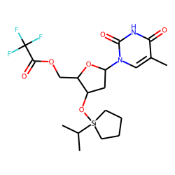 Thymidine, 3'-O-cyclotetramethylene-isopropylsilyl, 5'-O-TFA