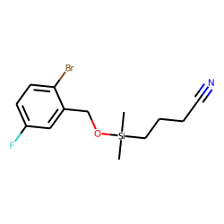 2-Bromo-5-fluorobenzyl alcohol, (3-cyanopropyl)dimethylsilyl ether