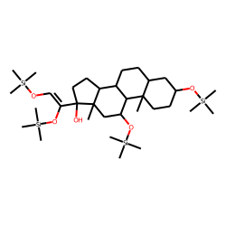 3A,11B,17A,21-Tetrahydroxy-5A-pregnan-20-one, enol, tetrakis-TMS