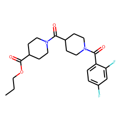 Isonipecotinoylisonipecotic acid, N'-(2,4-difluorobenzoyl)-, propyl ester