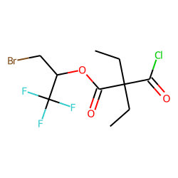 Diethylmalonic acid, monochloride, 1-bromo-3,3,3-trifluoroprop-2-yl ester