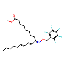 10,12-Octadecadienoic acid, 9-oxo, PFBO, methyl ester, # 1
