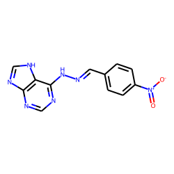 Benzaldehyde, p-nitro-, purin-6-yl-hydrazone