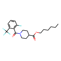 Isonipecotic acid, N-(2-fluoro-6-trifluoromethylbenzoyl)-, hexyl ester