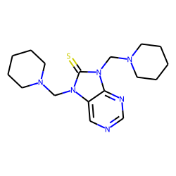 Purine-8(9h)-thione, 7,9-bis-(piperidinomethyl)-