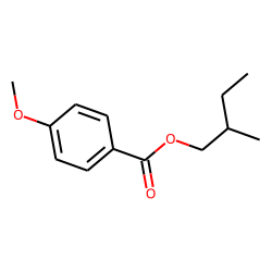 Benzoic acid, 4-methoxy-, 2-methylbutyl ester