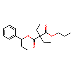Diethylmalonic acid, 1-phenylpropyl propyl ester