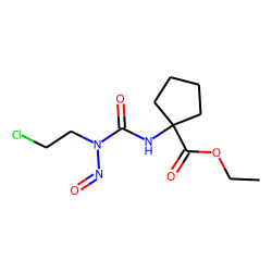 Cyclopentanecarboxylic aicd, 1-[3-(2-chloroethyl)-3-nitrosoureido]-, ethyl ester