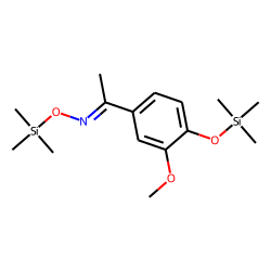 Acetophenone, 4-hydroxy-3-methoxy, oxime, bis-TMS