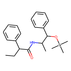 (1S2R)-Norephedrine, N-(2-phenylbutanoyl)-O-TMS